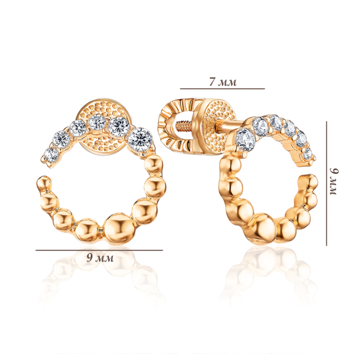 Золотые серьги. Артикул 23035/01/0/117