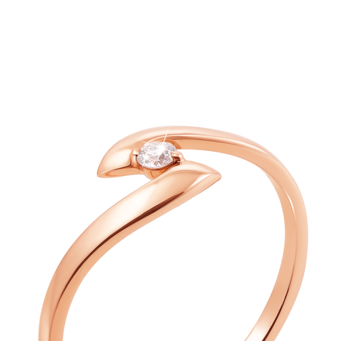 Золотое кольцо с бриллиантом. Артикул 53054/2.25