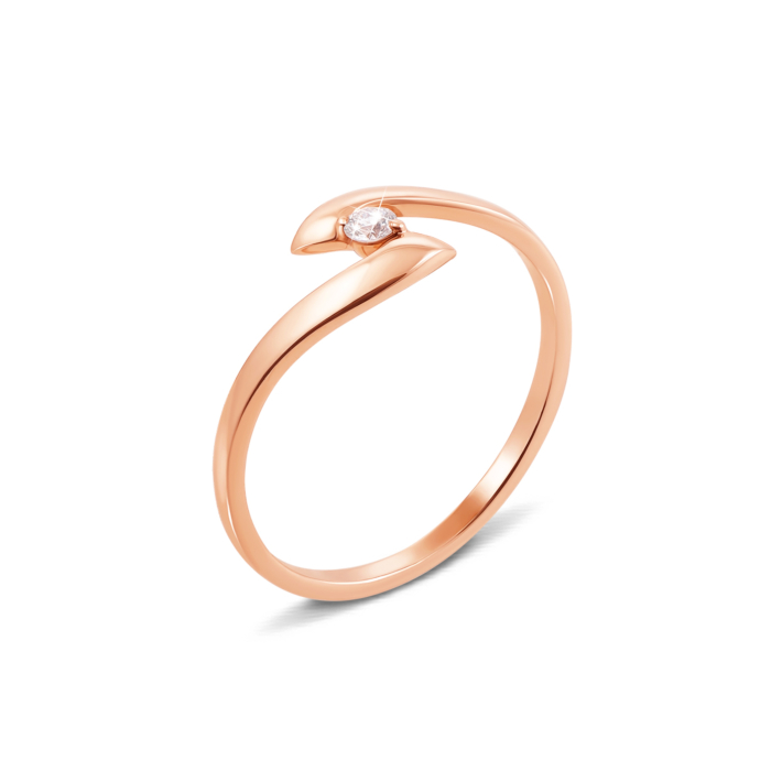Золотое кольцо с бриллиантом. Артикул 53054/2.25