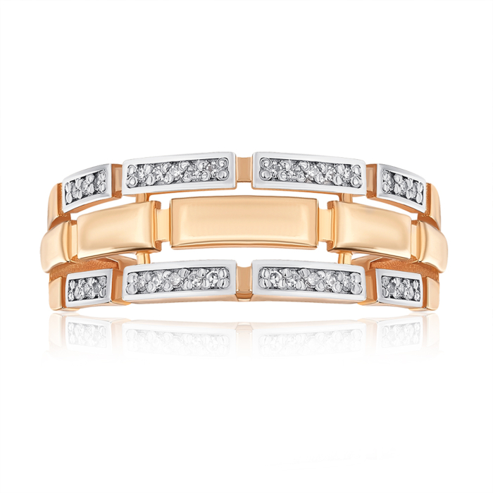 Золота каблучка з діамантами. Артикул 53635/01/1/9894