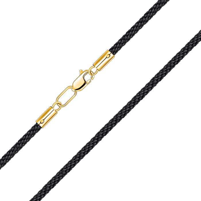 Шелковый шнурок с золотыми вставками 06166-45/03/0