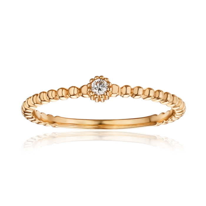 Золотое кольцо с бриллиантом 800145/01/0/8581