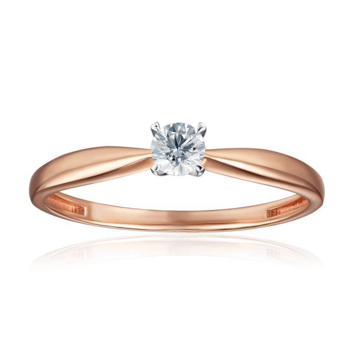 Золота каблучка з діамантом. Артикул 53645/01/1/8602