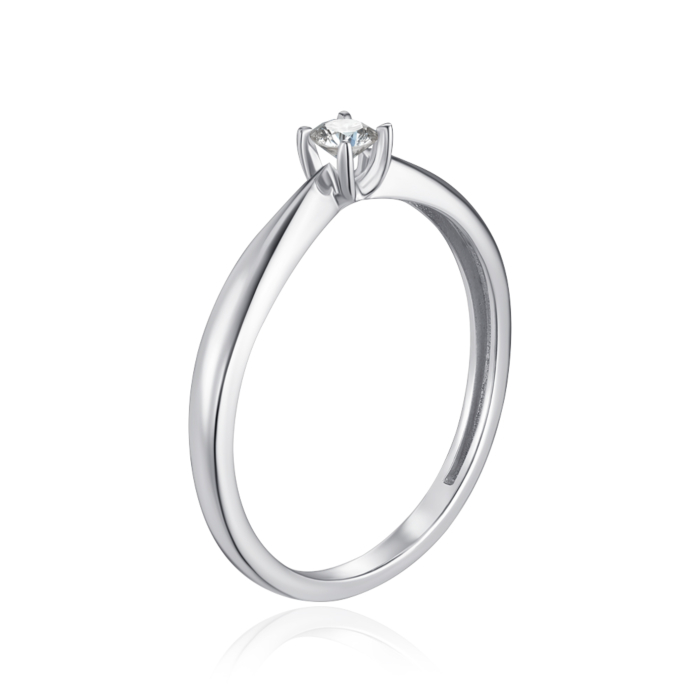 Золотое кольцо с бриллиантом. Артикул 53645/02/1/8602