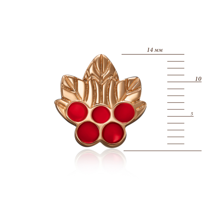 Золотые серьги с эмалью. Артикул 23255/01/0/392