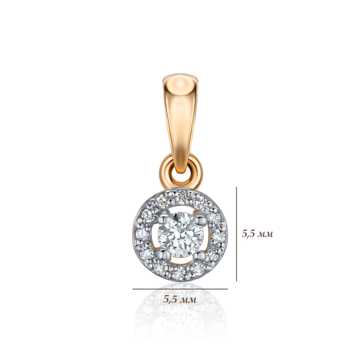 Золота підвіска з діамантами. Артикул 52965/01/1/8558