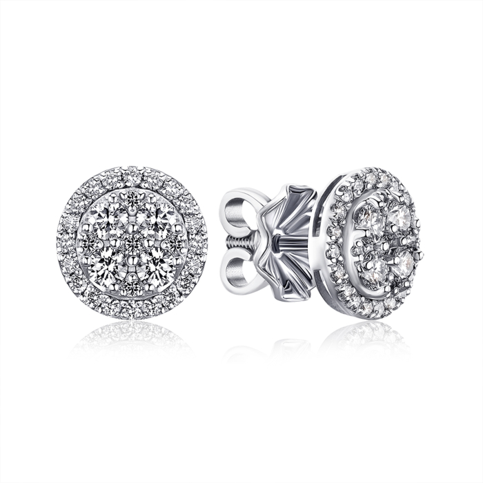 Золоті сережки-пусети з діамантами 520175/02/1/9876