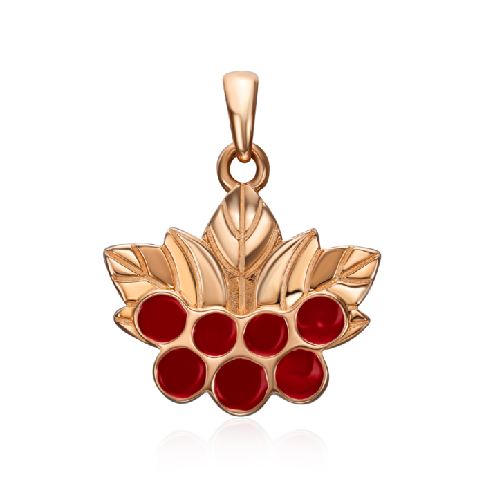 Золота підвіска з емаллю. Артикул 32475/01/0/392