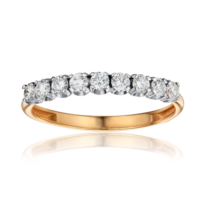 Золота каблучка з діамантами 53675/14/1/10887