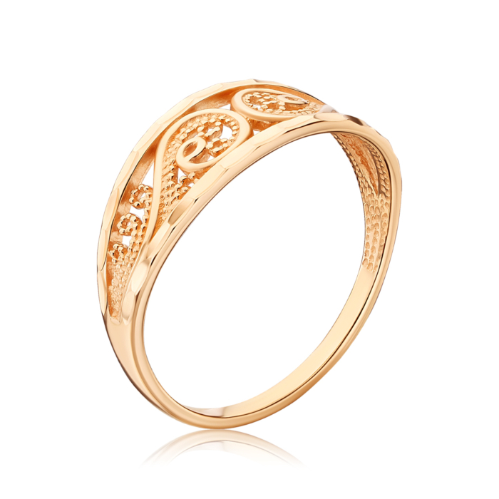 Золотое кольцо без вставки 12775