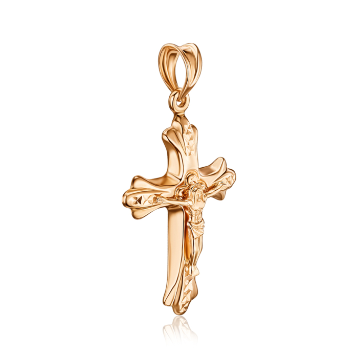 Золотий хрестик без вставки 30395