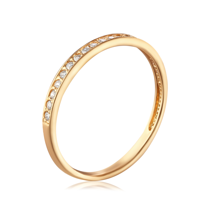 Золота каблучка з фіанітами. Артикул 13106/03/0/13