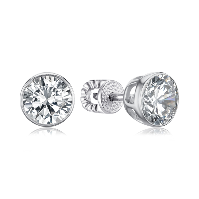 Срібні сережки з фіанітом 40506/12/1/2046