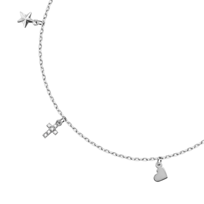 Золотий браслет з фіанітами. Артикул UG5БС607(н)Би