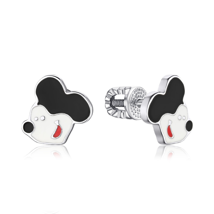 Срібні дитячі сережки з емаллю 40026/12/1/393