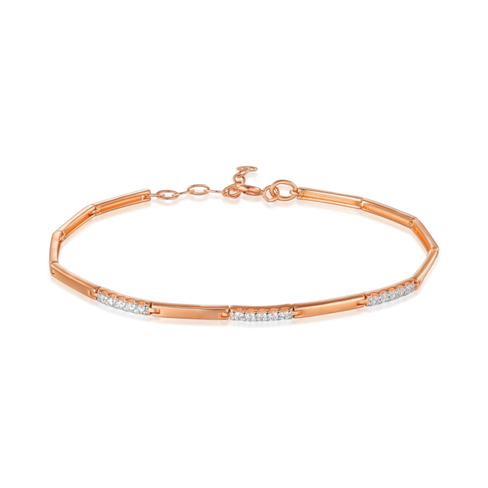 Золотой браслет с фианитами. Артикул 7136/01/1/3