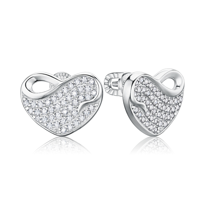 Серебряные серьги с фианитами. Артикул 41336/12/1/323