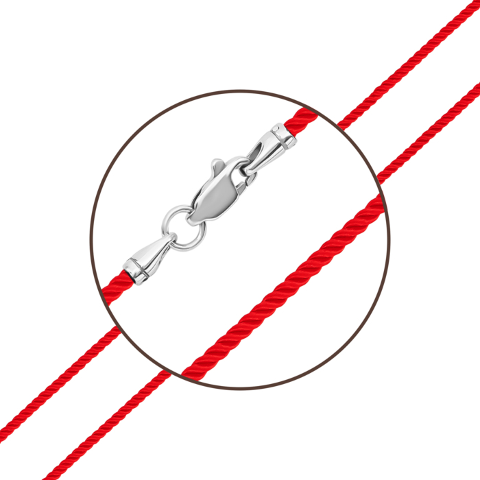 Ювелірний шнурок зі срібним замком. Артикул UG56405
