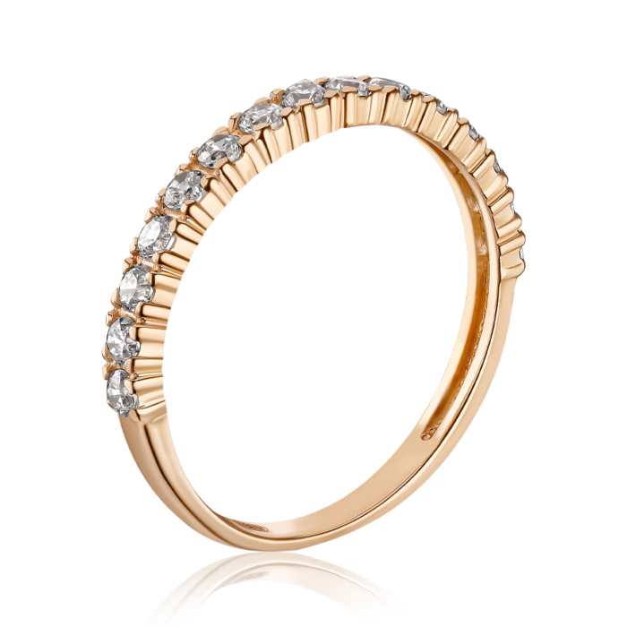 Каблучка з червоного золота з фіанітами Tesori Zirconia 13346/01/0/4191