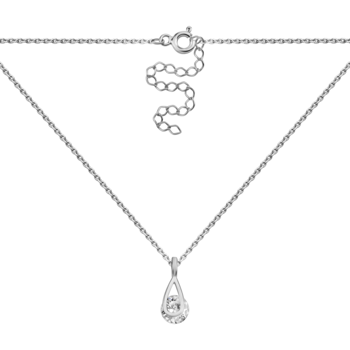 Серебряное колье с фианитом. Артикул UG56436_45
