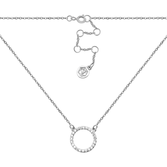 Серебряное колье с фианитами. Артикул UG56503_45