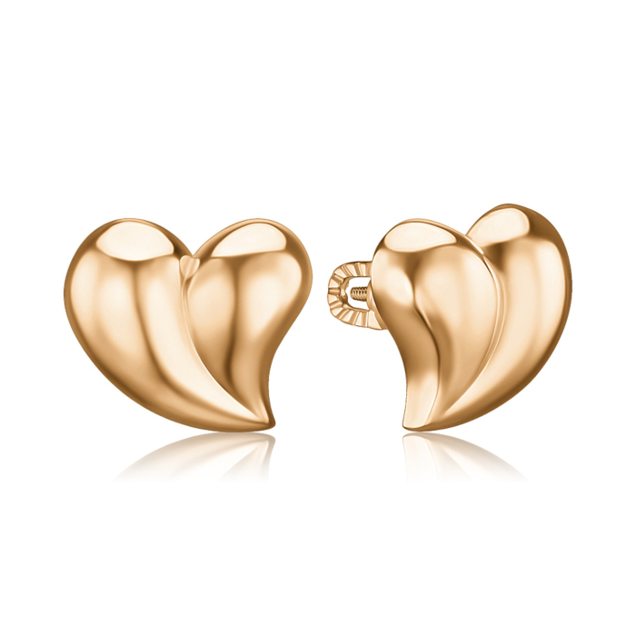 Золотые серьги без вставки. Артикул 23966/01/0