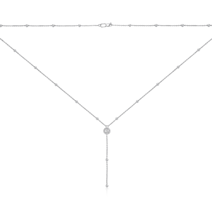 Колье из белого золота без вставки 06276/02/1