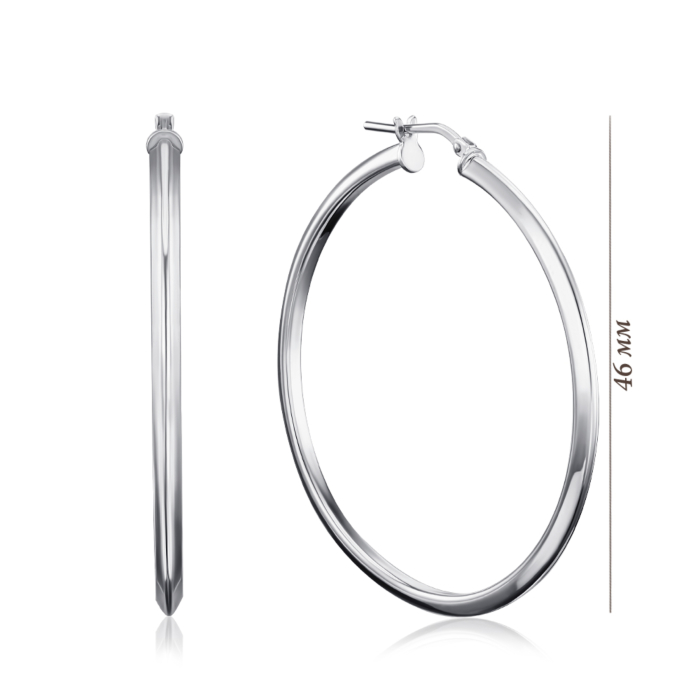 Срібні сережки-конго. Артикул OF036-0040-E/12