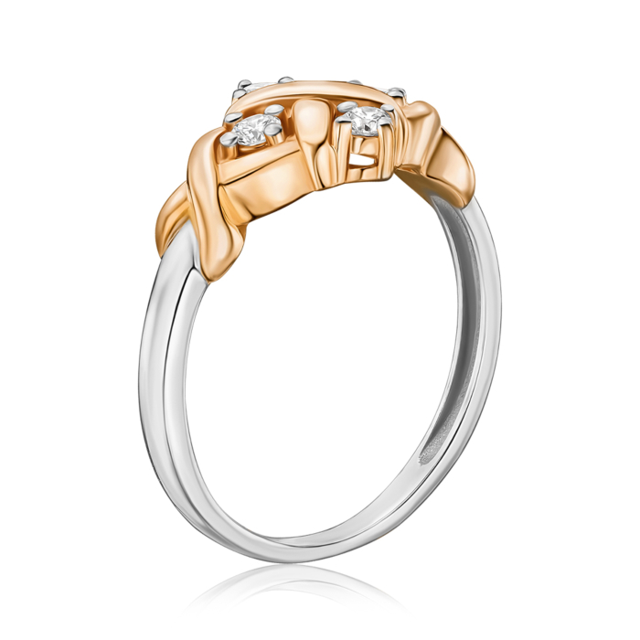 Золотое кольцо с бриллиантами. Артикул 500007/14/1/8002