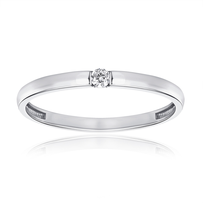 Золотое кольцо с бриллиантом. Артикул 800107/02/1/8031