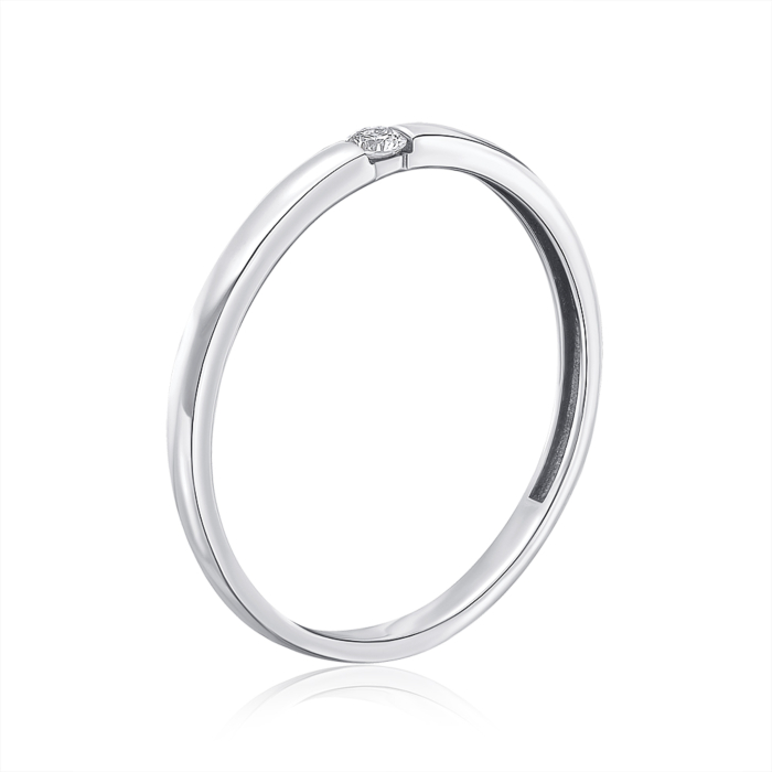 Золотое кольцо с бриллиантом. Артикул 800107/02/1/8031