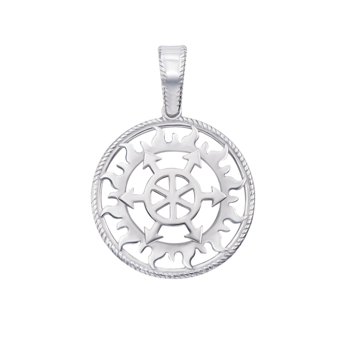 Срібна підвіска-оберіг «Щит Перуна». Артикул с70314