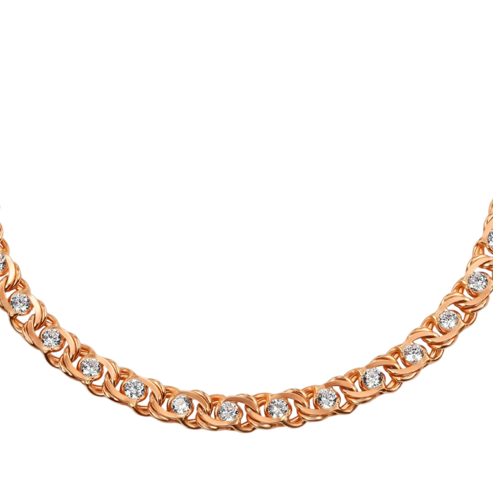 Золотий браслет з фіанітами. Артикул 07407-18-1/01/64