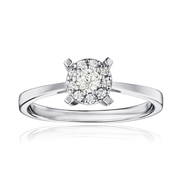 Золота каблучка з діамантами 500017/02/1/9594