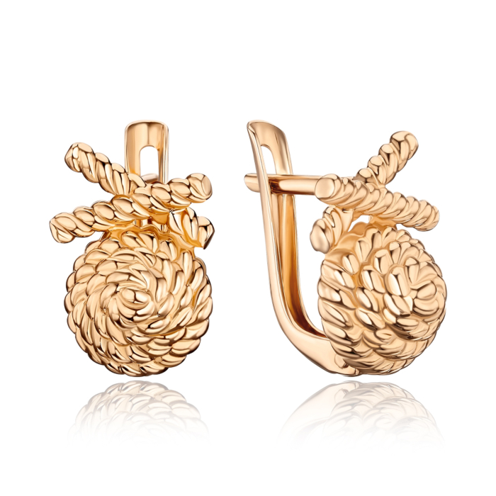 Сережки з червоного золота 27017/01/0