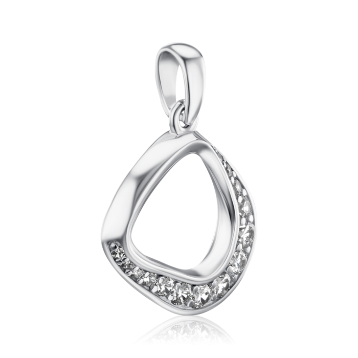 Серебряная подвеска с фианитами 35917/12/1/150