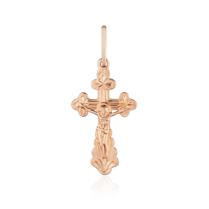 Золотой крестик без вставки. Артикул 3127/01/0 (3127)