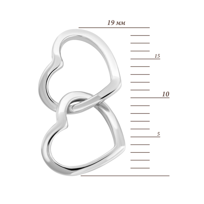 Золота підвіска Серця. Артикул UG5ПБ724(зв)Б