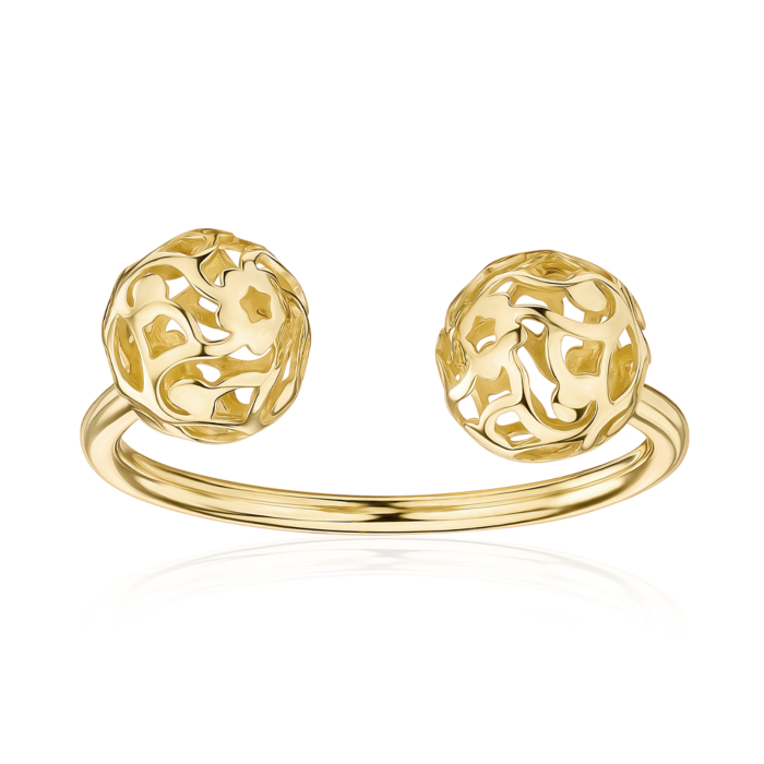 Каблучка з жовтого золота без вставки 01927/03/0