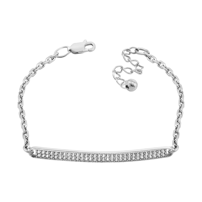 Срібний браслет з фіанітами. Артикул UG5731/1бр/род