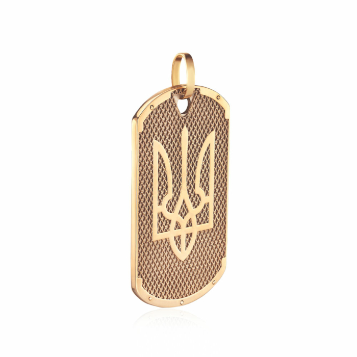 Підвіска з червоного золота зі вставкою залізо. Артикул 02237/01/0