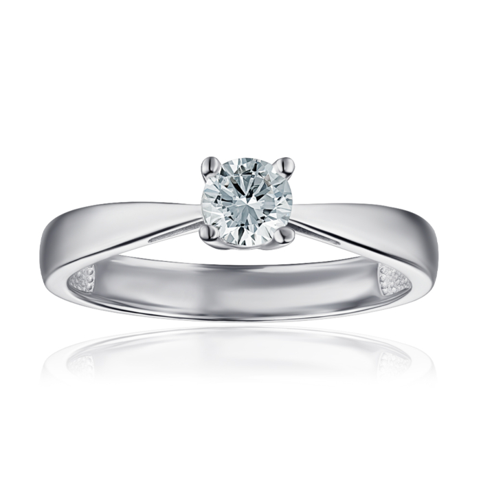 Золотое кольцо с бриллиантом. Артикул 53537/02/1/8312