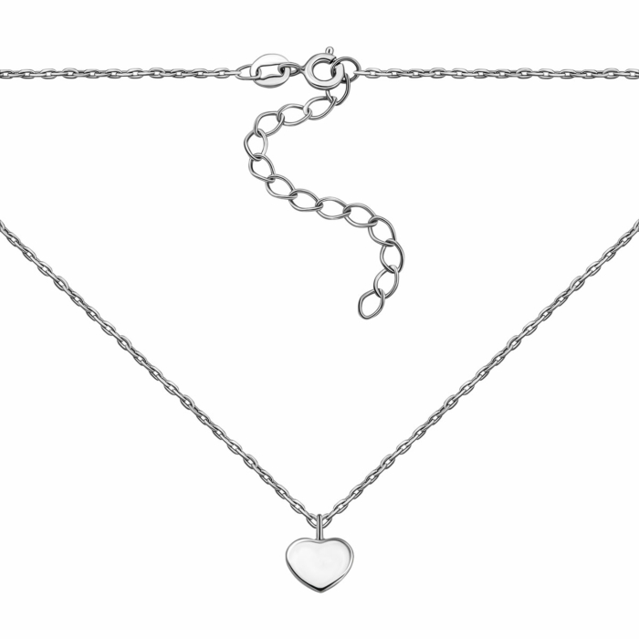 Срібне кольє. Артикул UG5736/1 кол родій