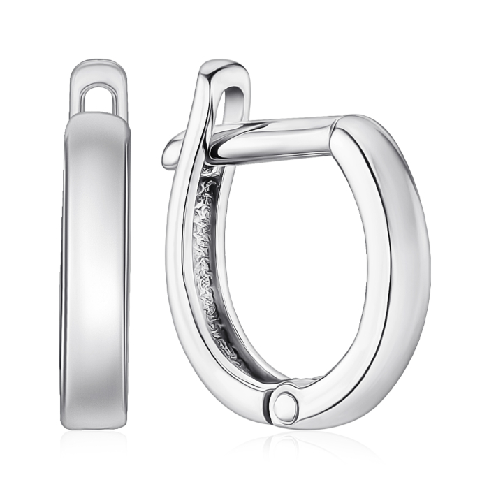 Серьги-конго из белого золота 22347/02/1