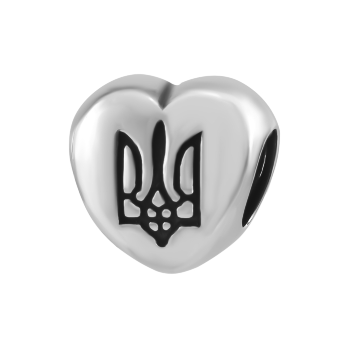 Срібна намистина шарм Герб України. Артикул UG574495*