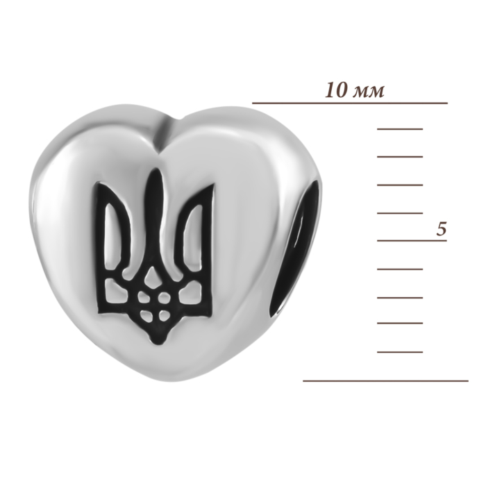 Срібна намистина шарм Герб України. Артикул UG574495*