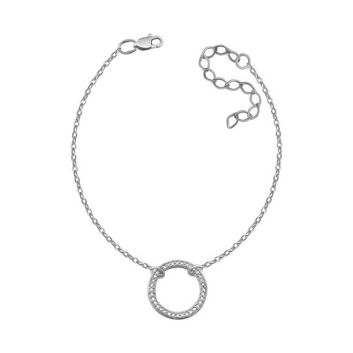 Серебряный браслет с фианитами. Артикул UG575207б