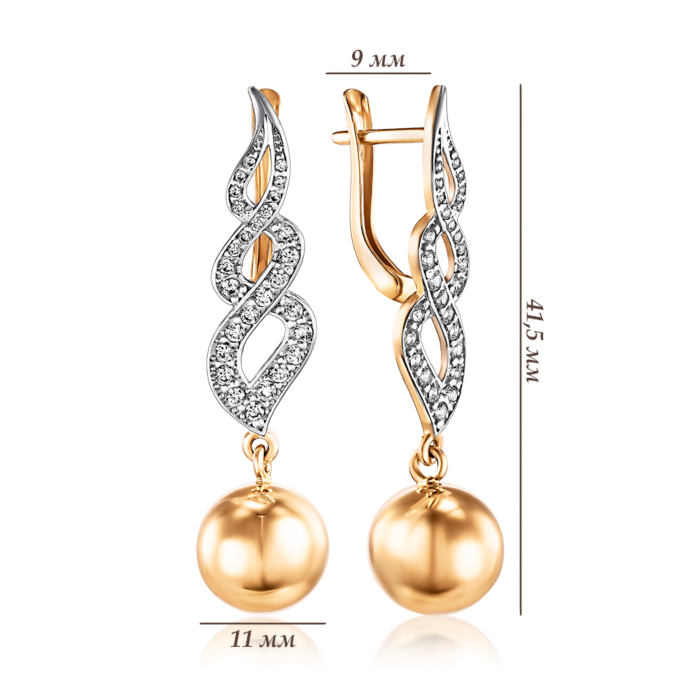 Золотые серьги. Артикул 22267/01/1/698