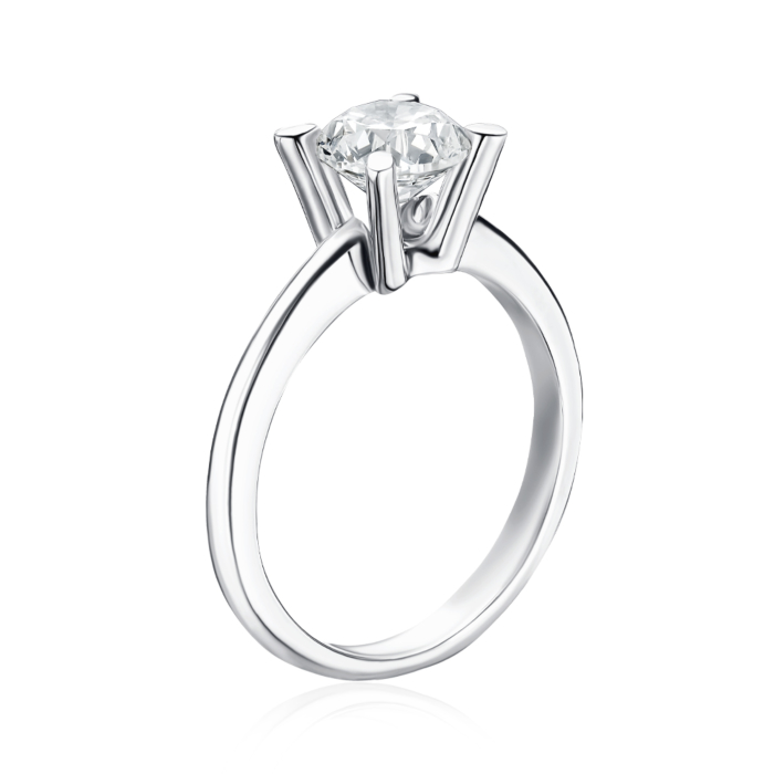 Золота каблучка з діамантом. Артикул 53187/02/1/8217