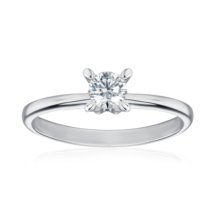 Золотое кольцо с бриллиантом. Артикул 53187/02/1/9220